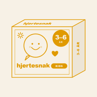 Hjertesnak Kids 3–6 år – samtalekort til små børn, gul æske