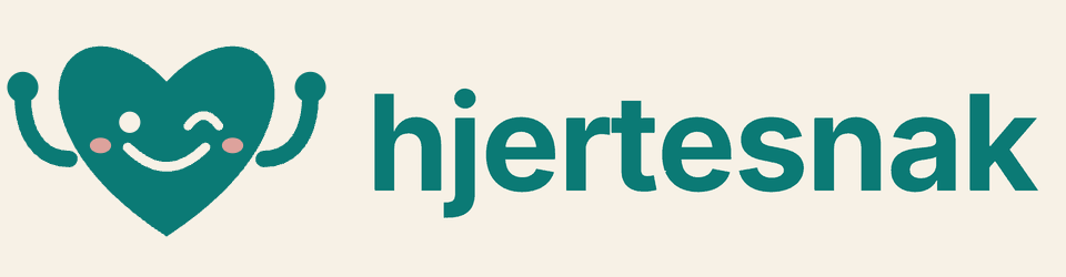 Hjertesnak logo – blinkende hjerte med arme