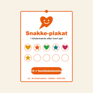 Hjertesnak Snakke-plakat med klistermærker
