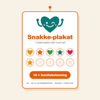 Hjertesnak Snakke-plakat med klistermærker