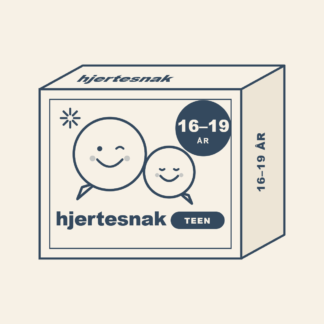 Hjertesnak Teen 16–19 år – samtalekort til unge, skifergrå æske