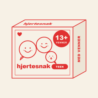 Hjertesnak Teen – samtalekort til venner fra 13 år, rød æske